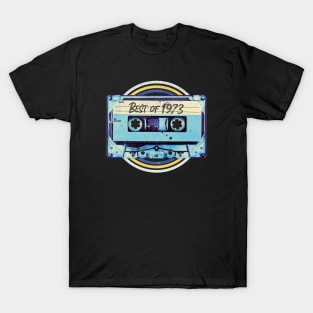 Retro Best of 1973 Mixtape Audio Cassette Tape // Funny Vintage 1973 Birthday T-Shirt